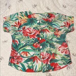 Tropical Floral Short Sleeve Shirt